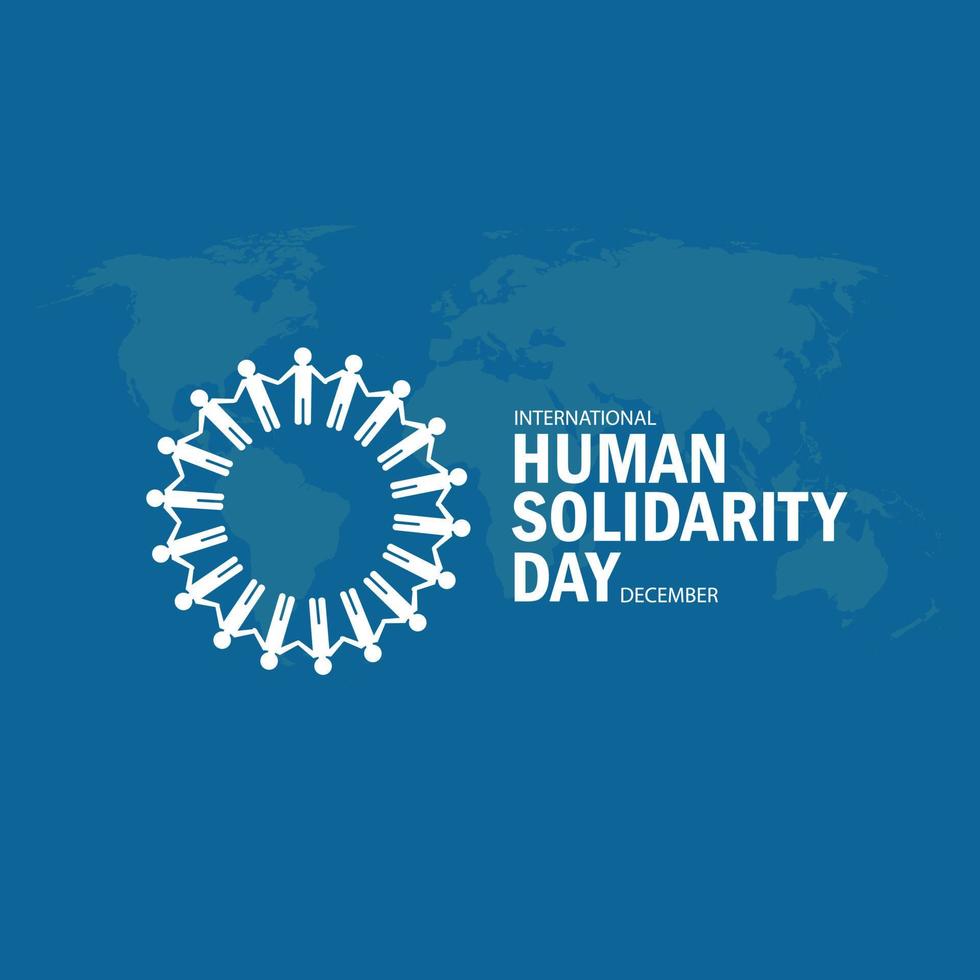 Vector Illustration of International Human Solidarity Day. Simple and Elegant Design