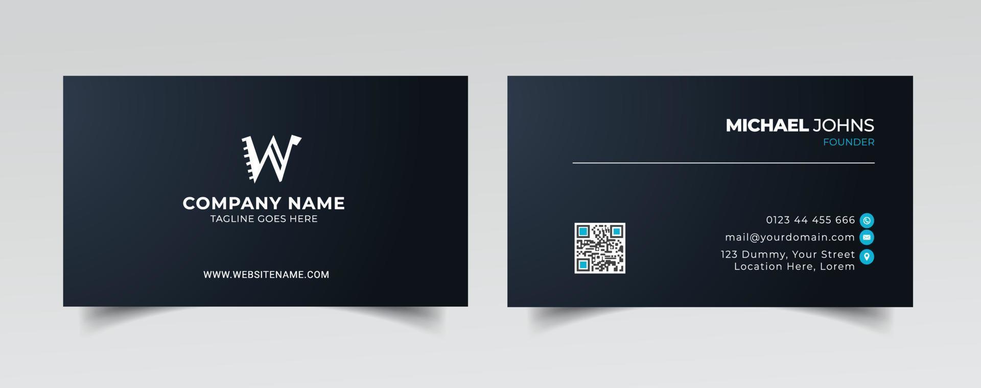 Minimal Business Card Template vector