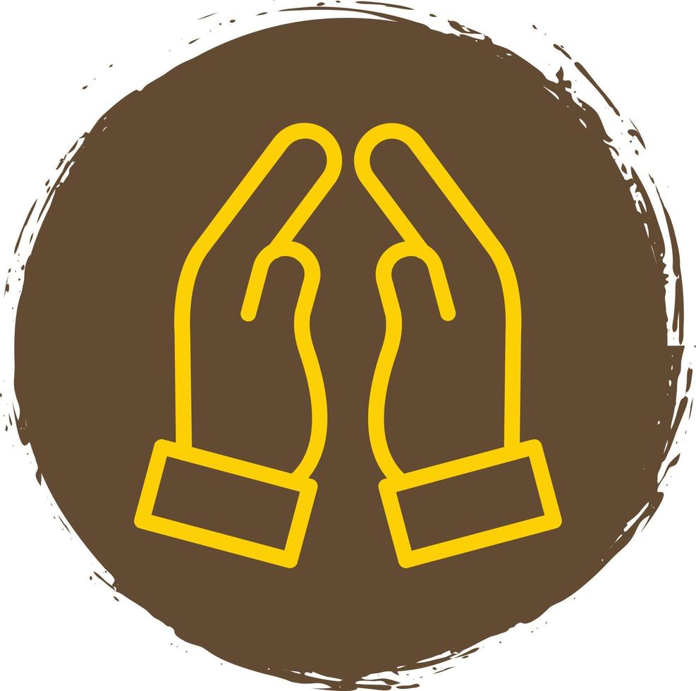 Praying Hands Vector Icon Design