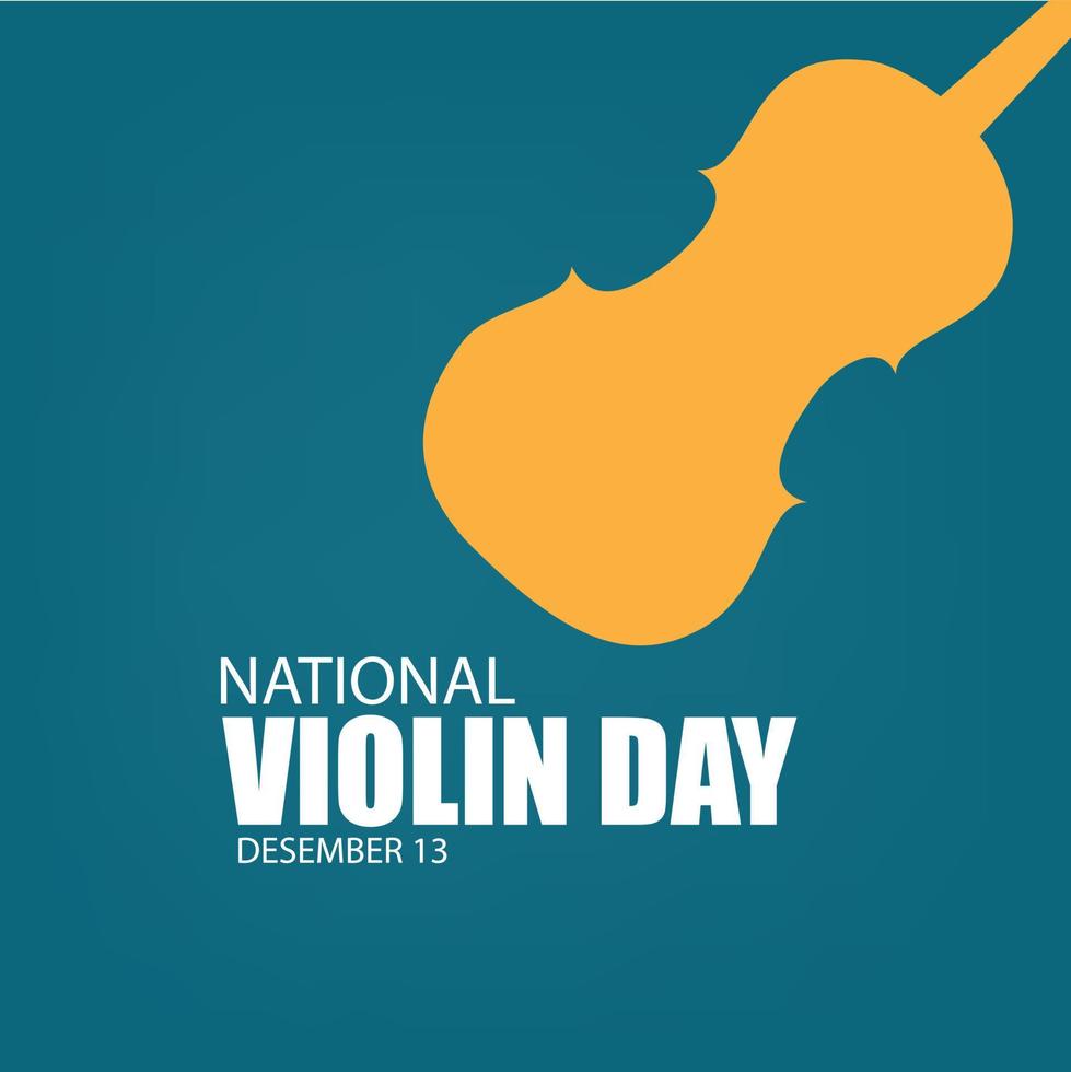 Vector Illustration of National Violin Day. Simple and Elegant Design