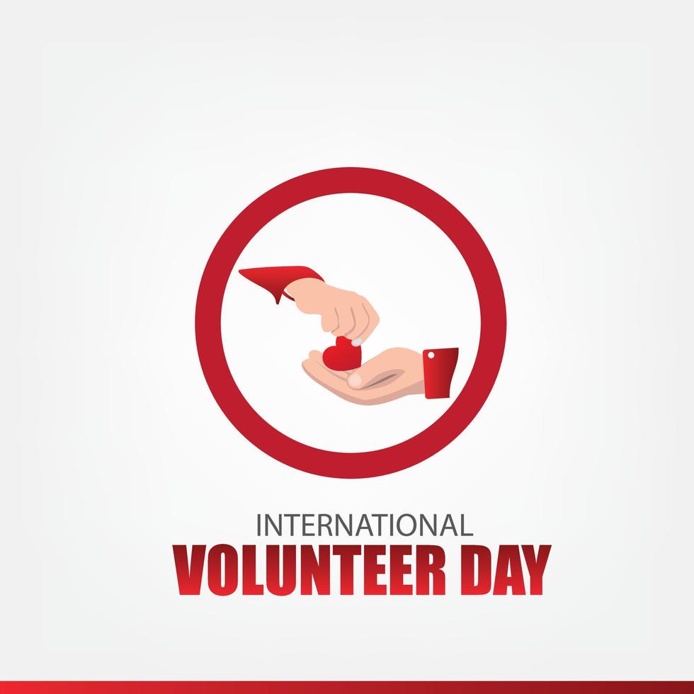Vector Illustration of International Volunteer Day. Simple and Elegant Design