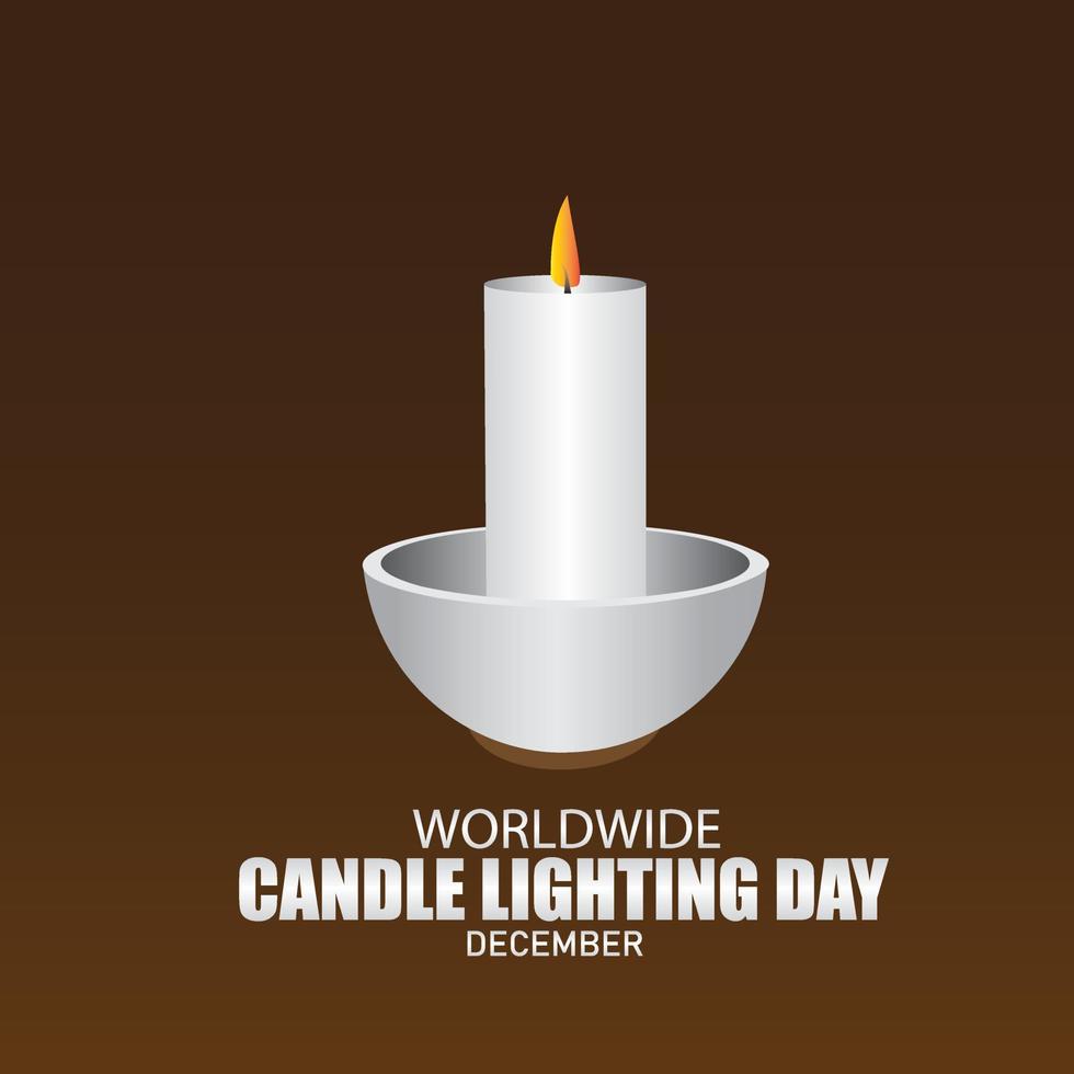 vector illustration of Worldwide Candle Lighting Day. Simple and Elegant Design