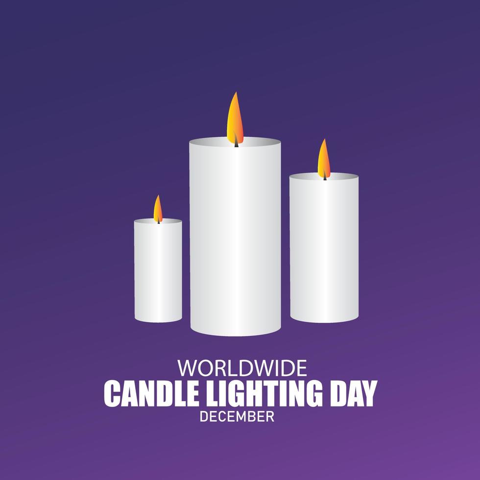 vector illustration of Worldwide Candle Lighting Day. Simple and