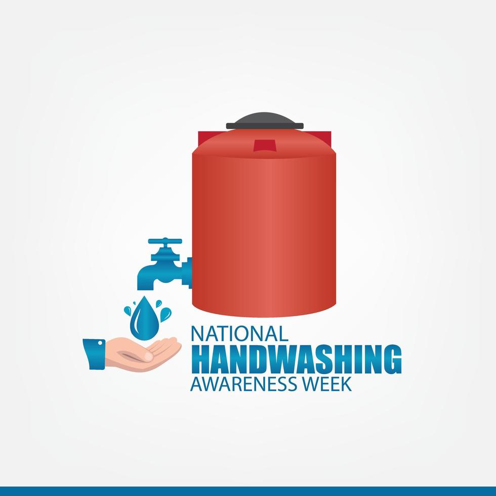 Vector illustration of National Handwashing Awareness Week. Simple and Elegant Design