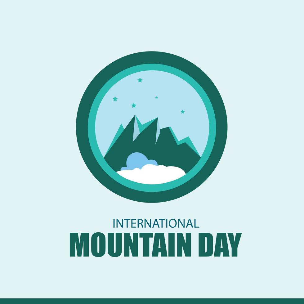 Vector Illustration for International Mountain Day. Simple and Elegant Design