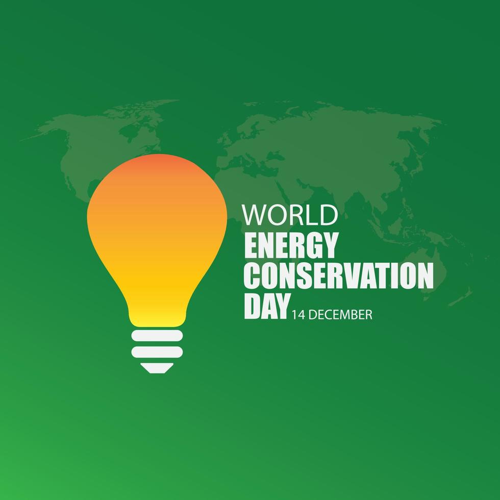 Vector Illustration of World Energy Conservation Day. Simple and Elegant Design