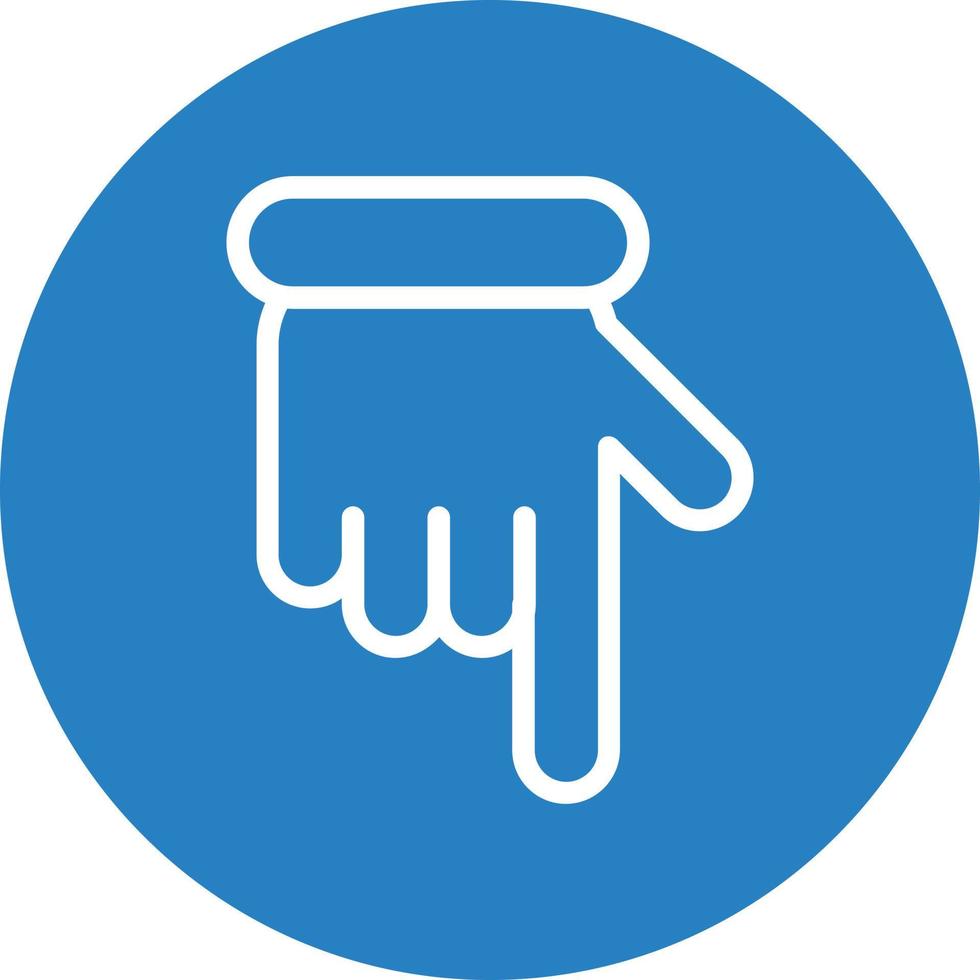 Hand Point Down Vector Icon Design
