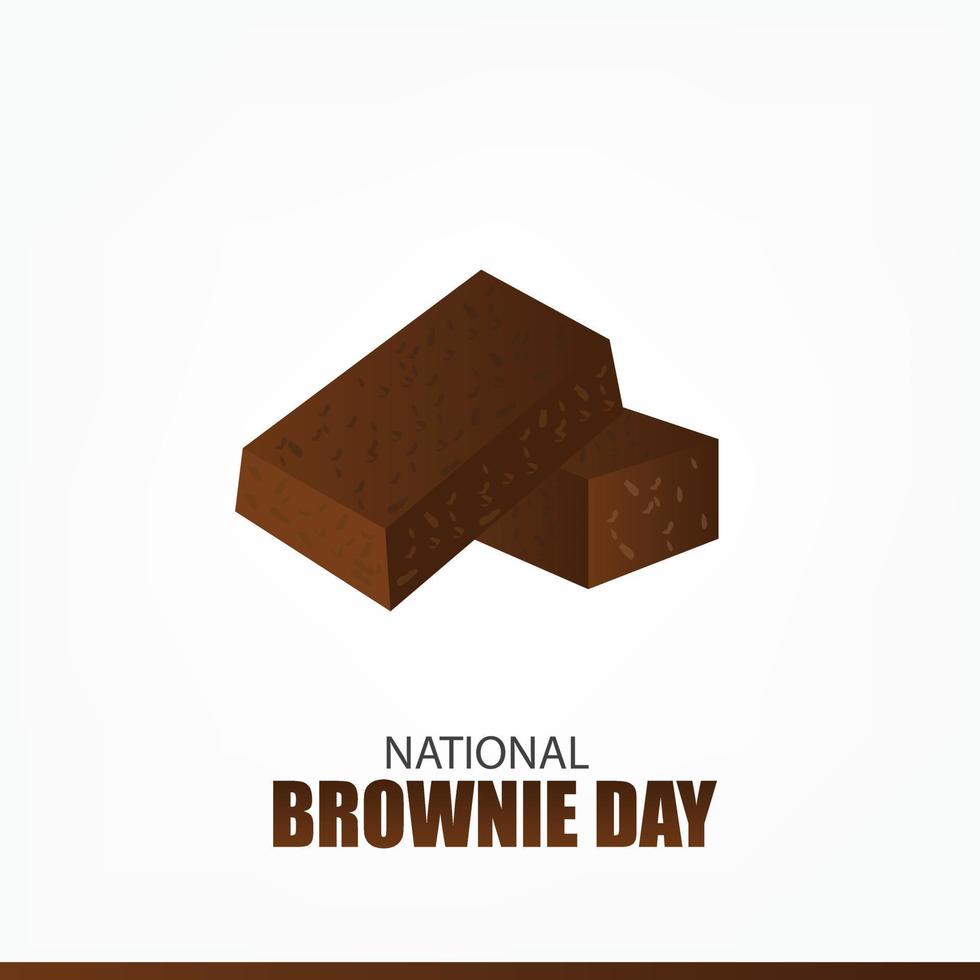 Vector Illustration of National Brownie Day. Simple and Elegant Design