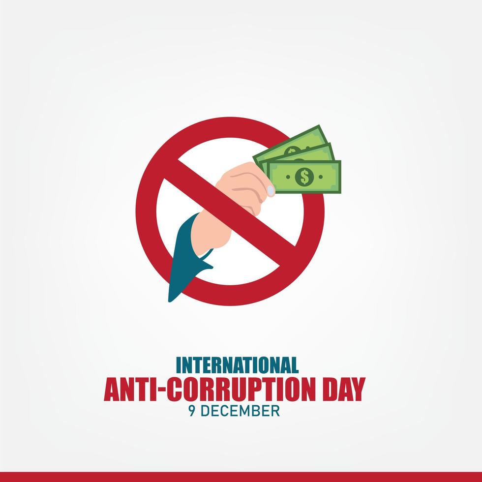 Vector illustration of International Anti-Corruption Day. Simple and Elegant Design