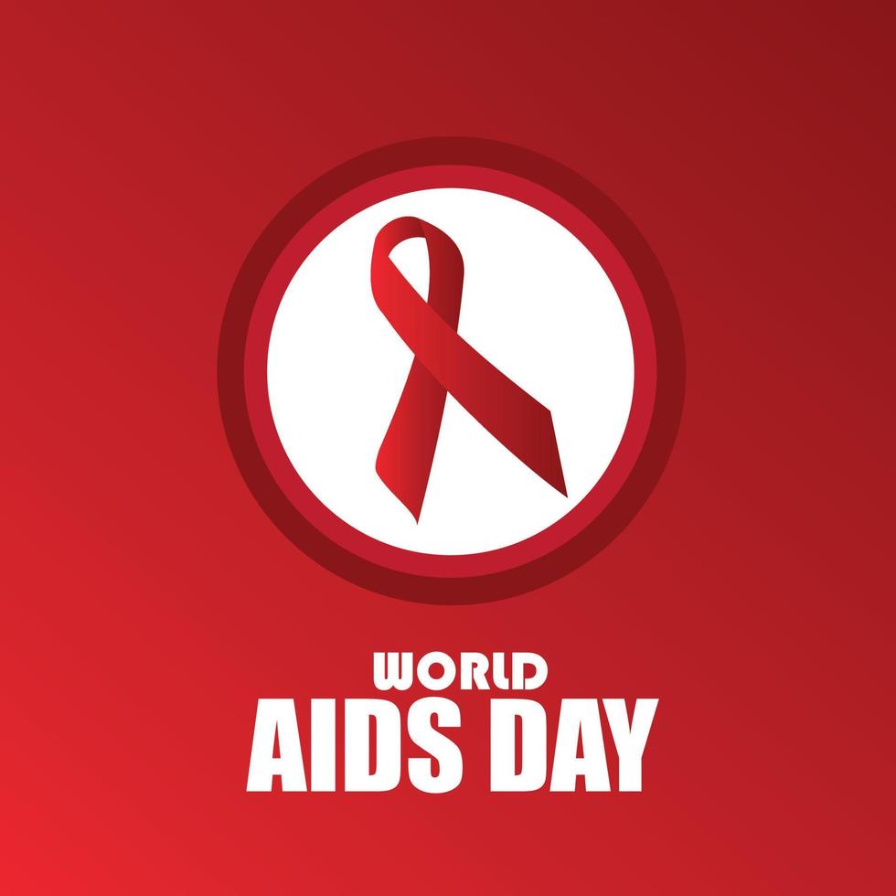 ilustración vectorial del día mundial del sida. diseño simple y elegante vector