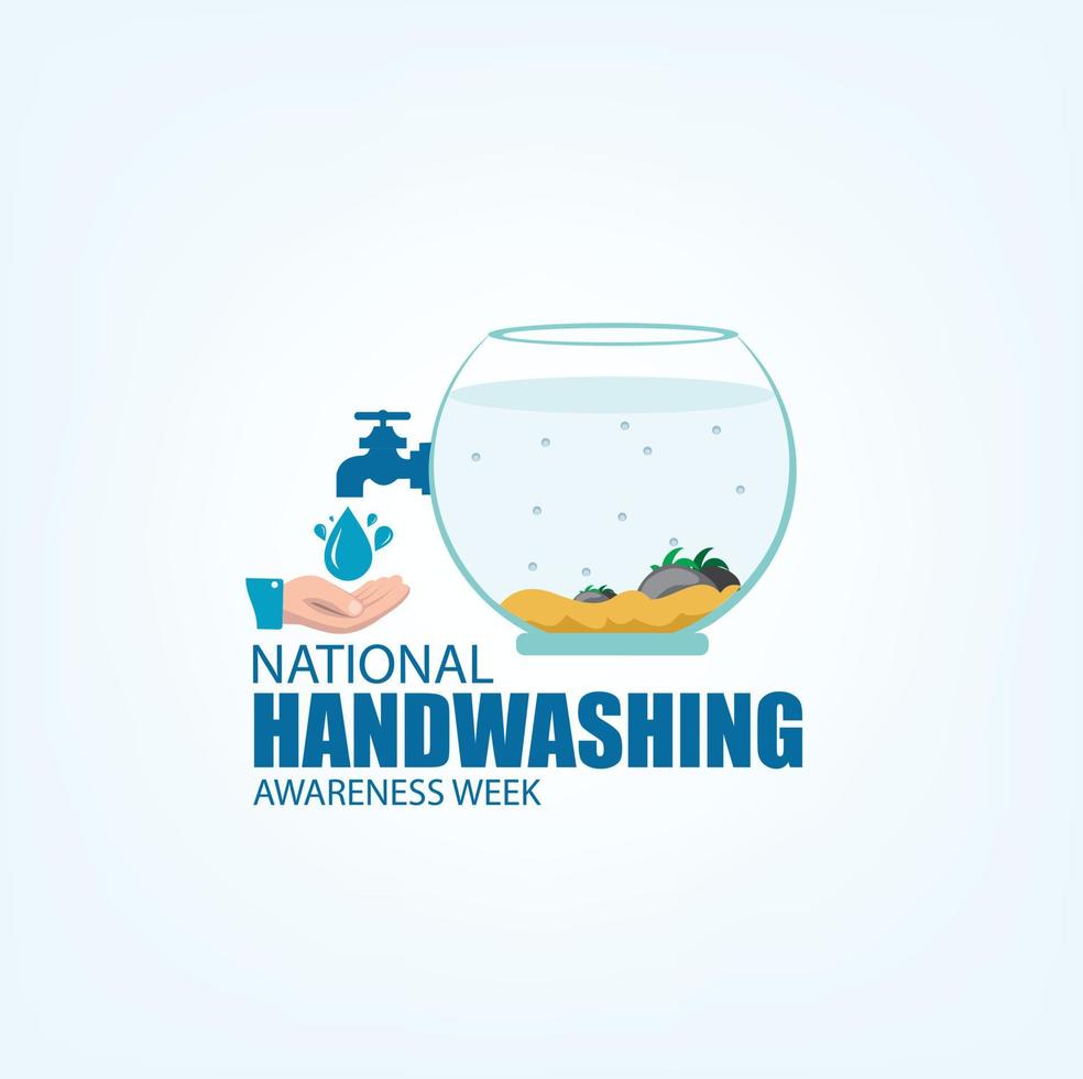 Vector illustration of National Handwashing Awareness Week. Simple and Elegant Design