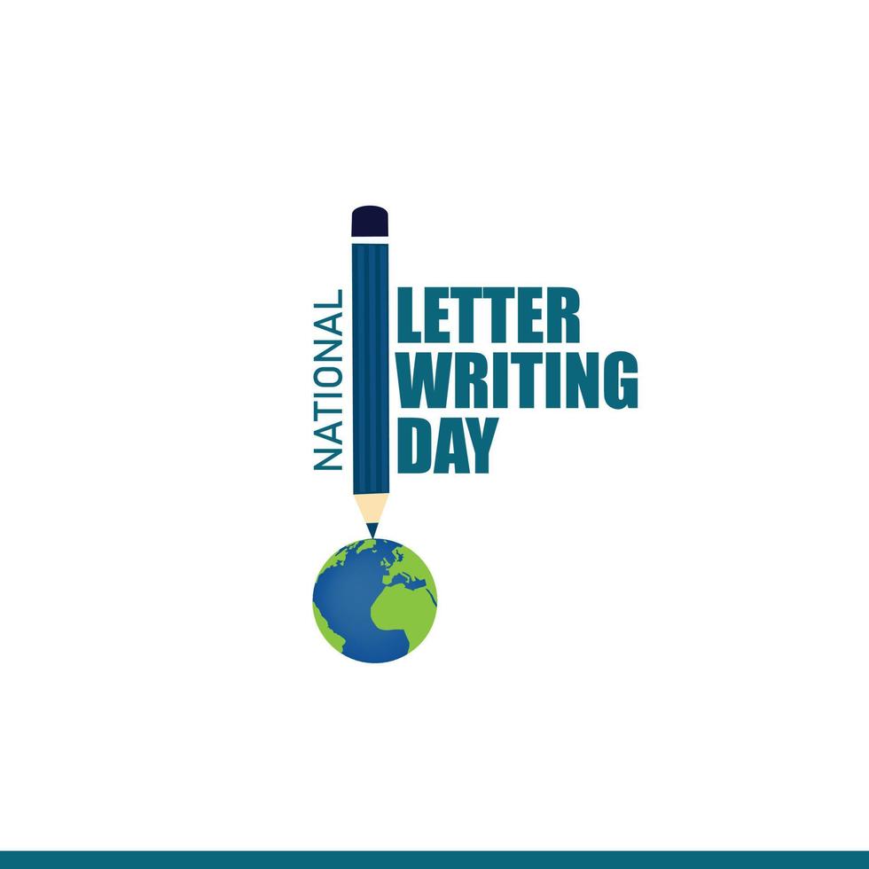 ilustración vectorial del día nacional de escritura de cartas. diseño simple y elegante vector