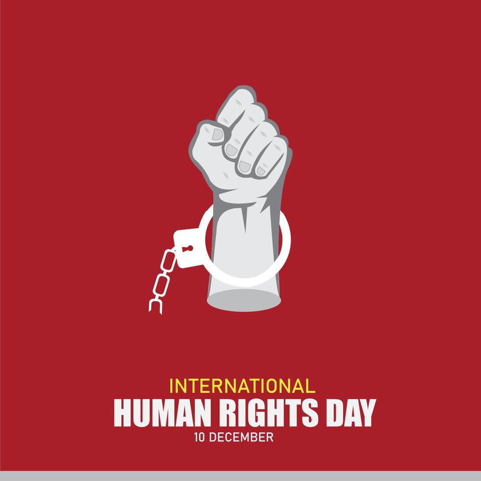 ilustración vectorial del día internacional de los derechos humanos. diseño simple y elegante vector