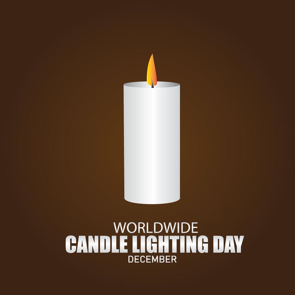 vector illustration of Worldwide Candle Lighting Day. Simple and Elegant Design