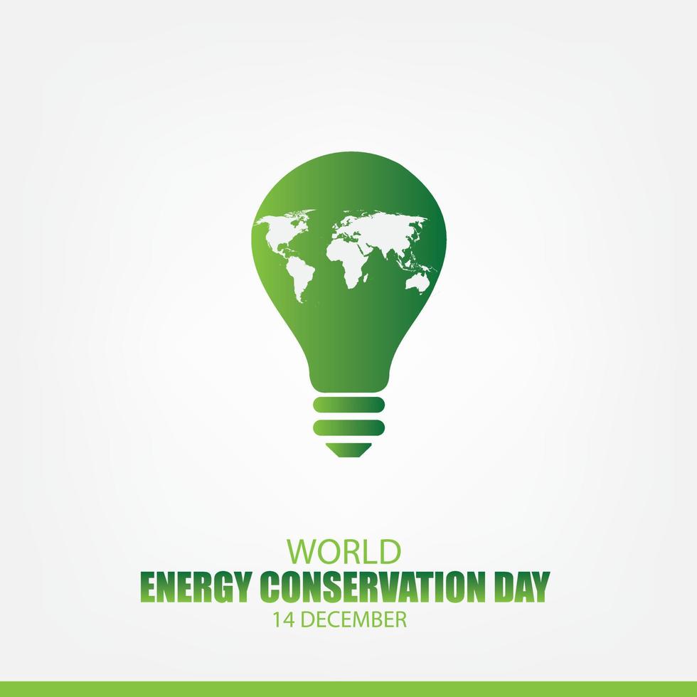 Vector Illustration of World Energy Conservation Day. Simple and Elegant Design