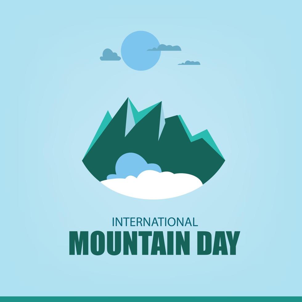 Vector Illustration for International Mountain Day. Simple and Elegant Design