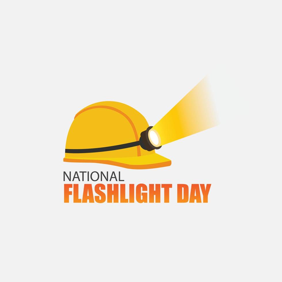 Vector Illustration of National Flashlight Day. Simple and Elegant Design