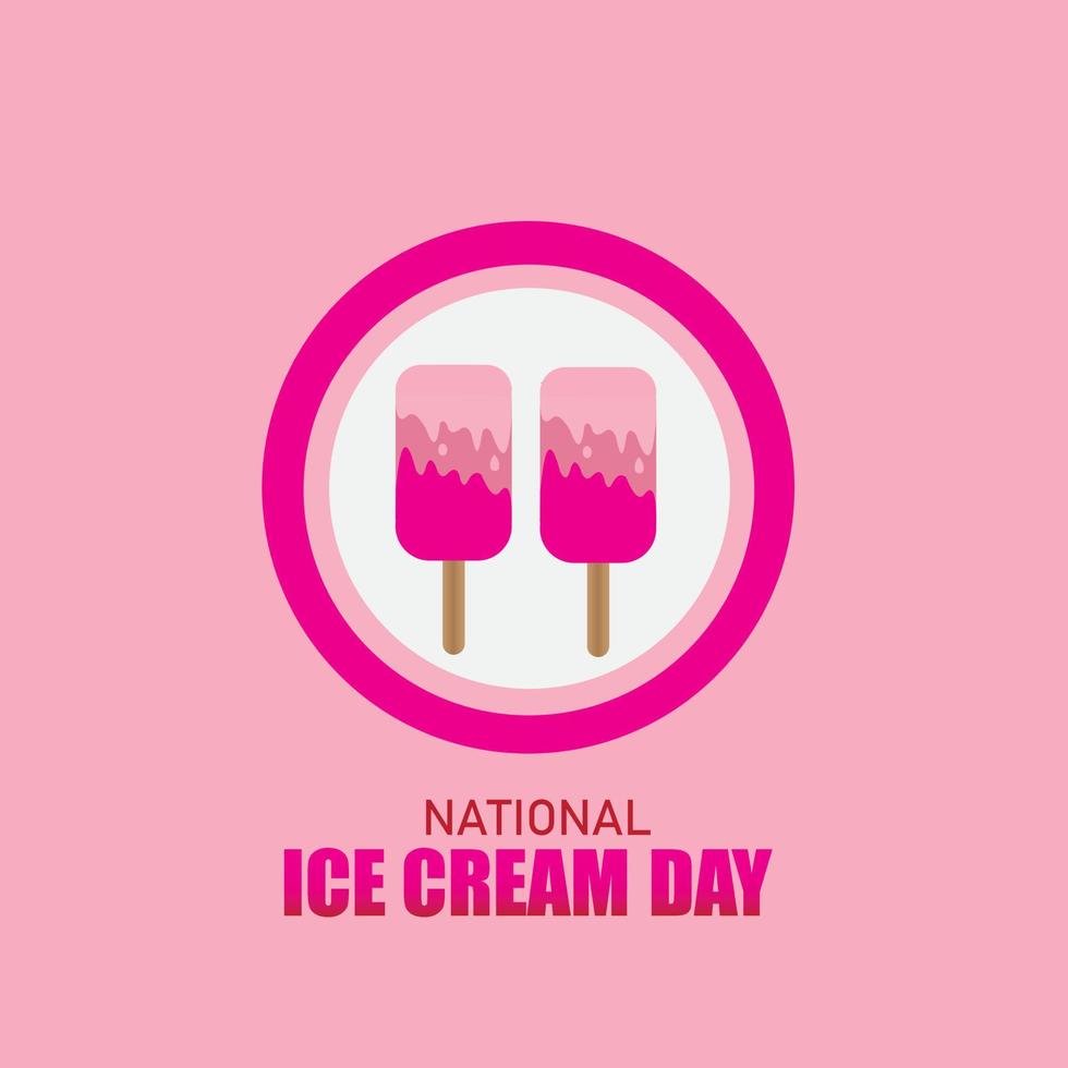 vector illustration of National Ice Cream Day. Simple and Elegant Design 14975680 Vector Art at