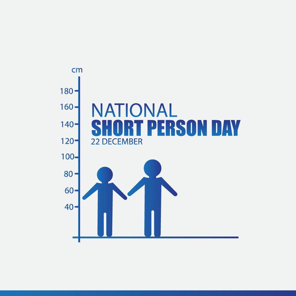 ilustración vectorial del día nacional de las personas cortas. diseño simple y elegante vector
