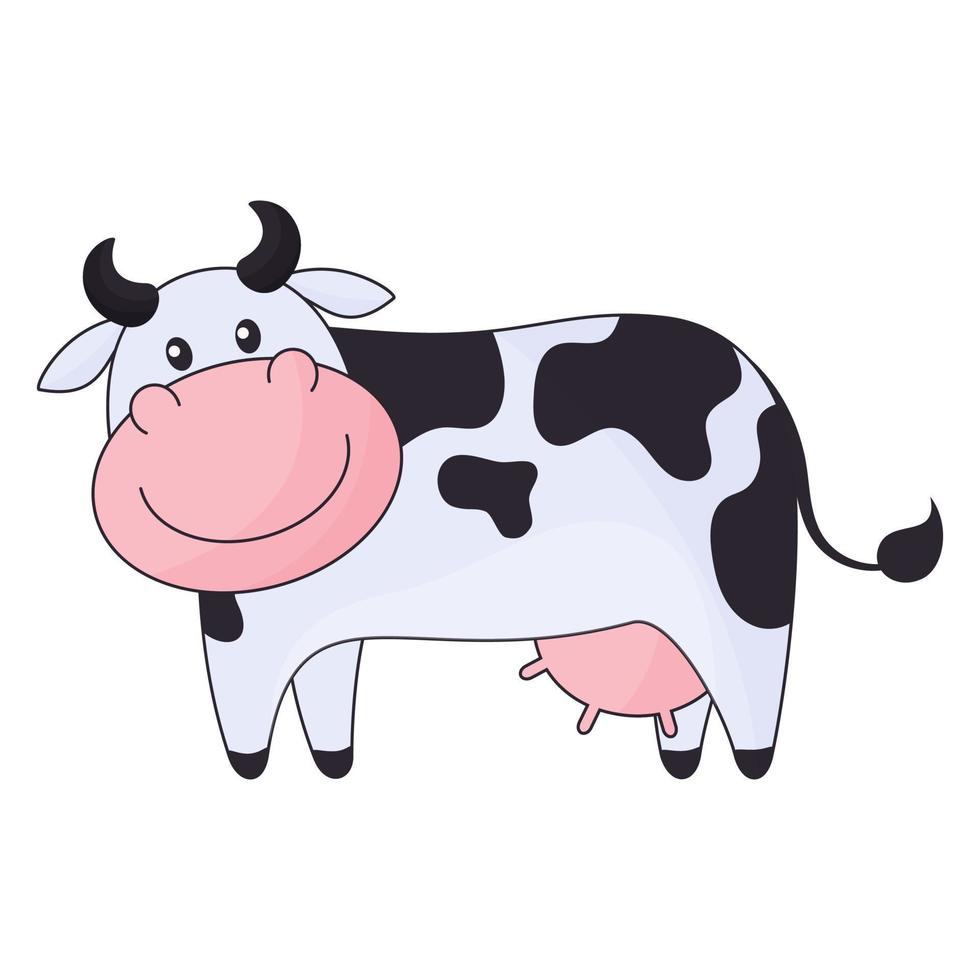 cute cartoon cow vector