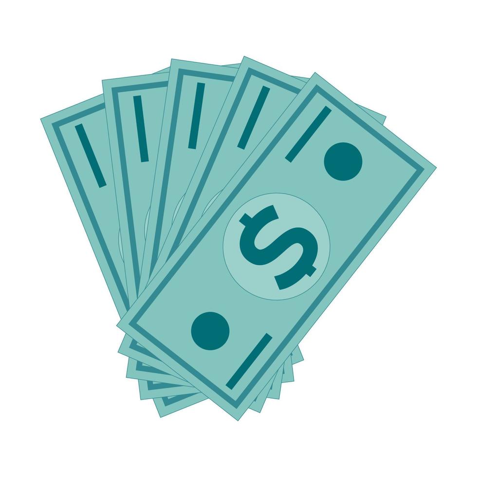 bundle of banknotes vector