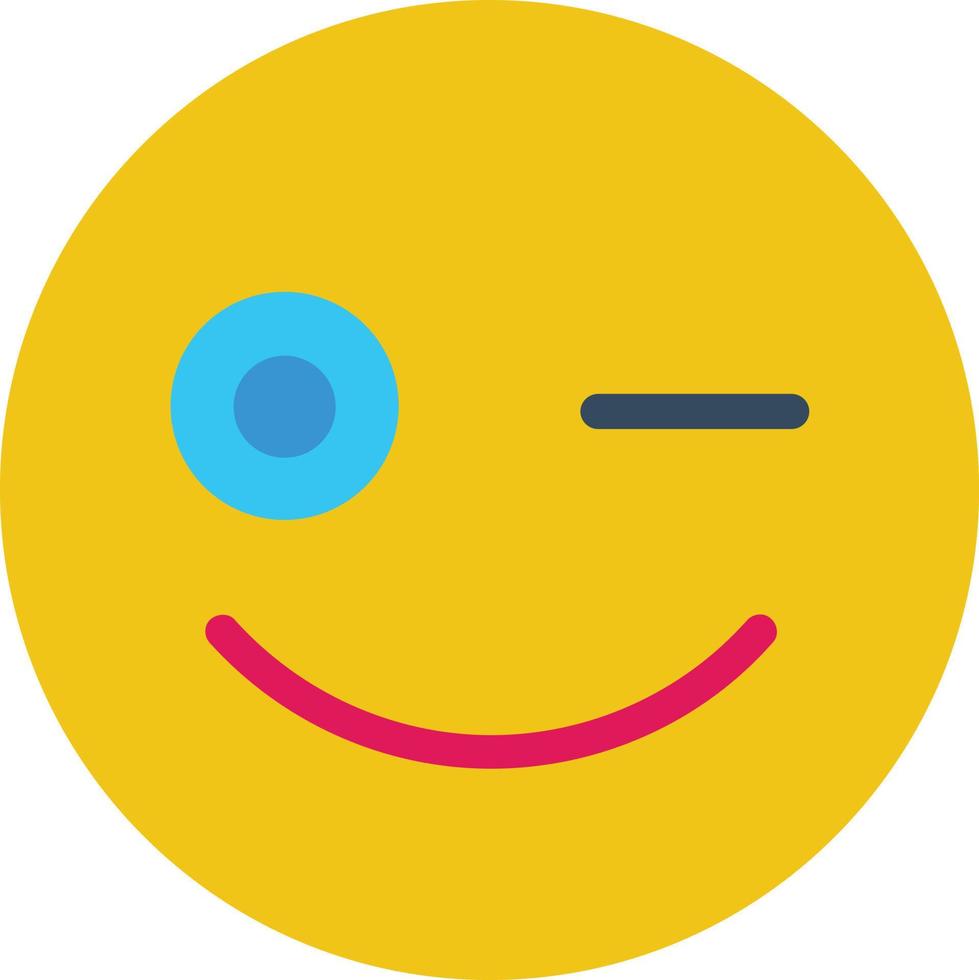 Grin Wink Vector Icon Design