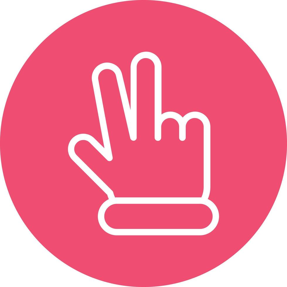 Hand Peace Vector Icon Design