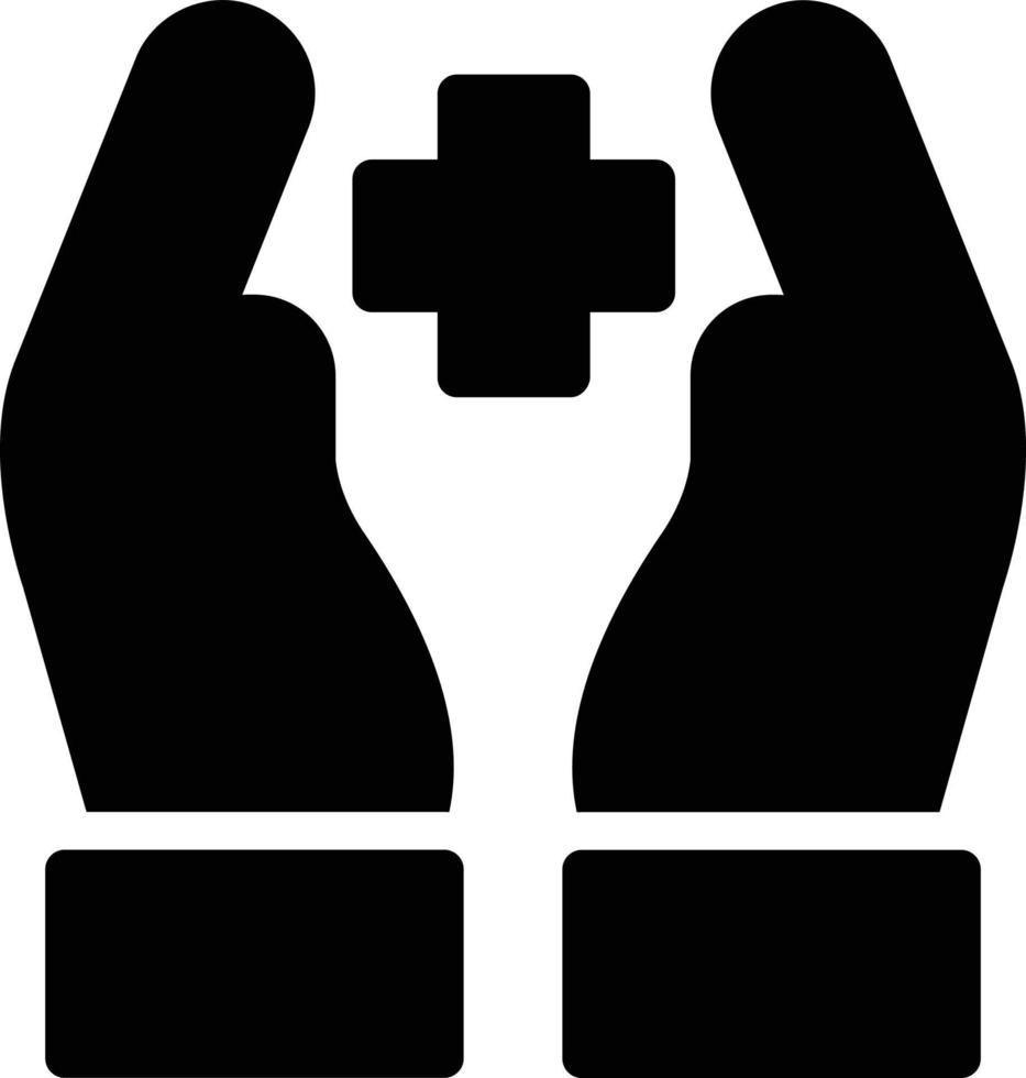 diseño de icono de vector médico de mano sujetando