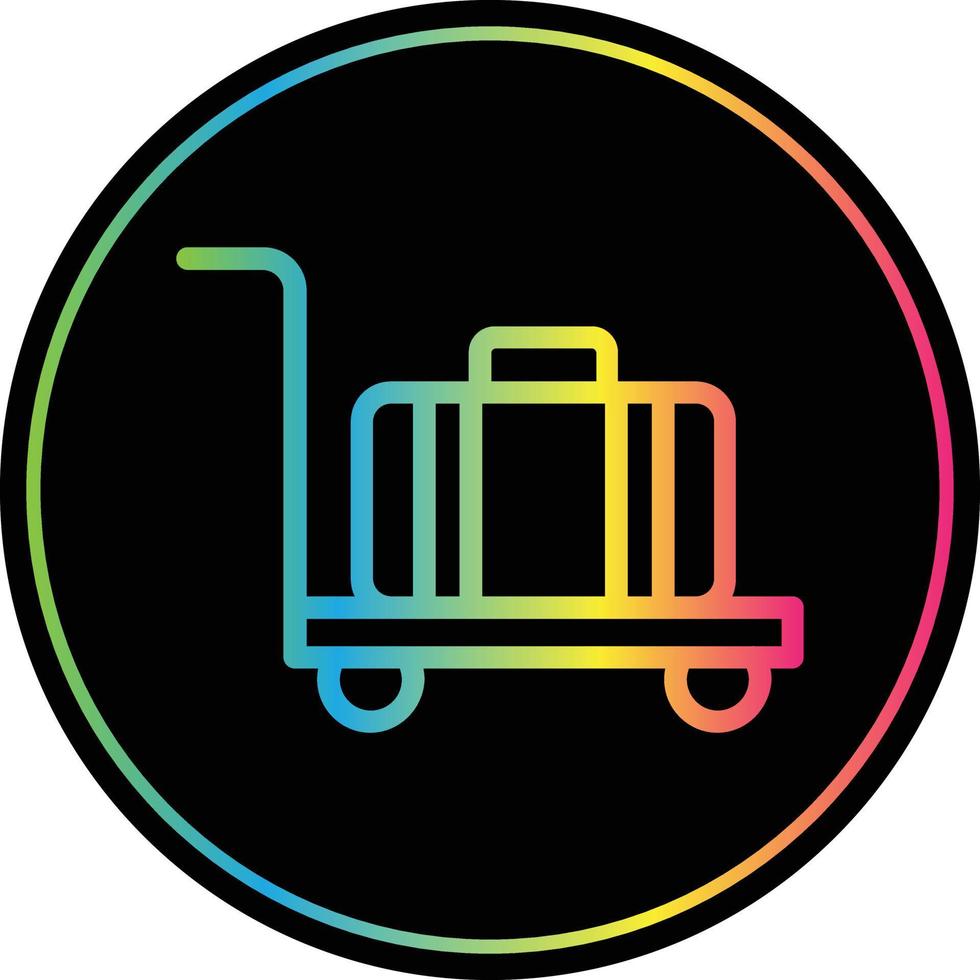 Luggage Cart Vector Icon Design