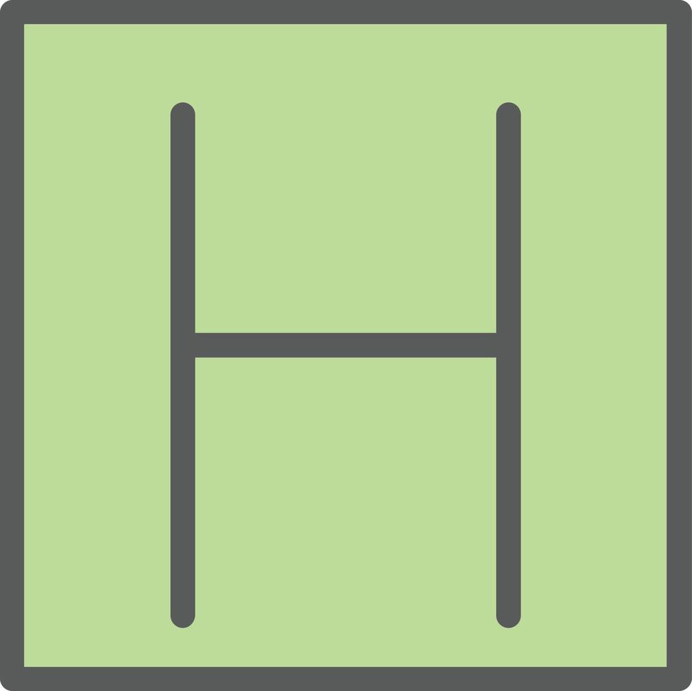 H Square Vector Icon Design