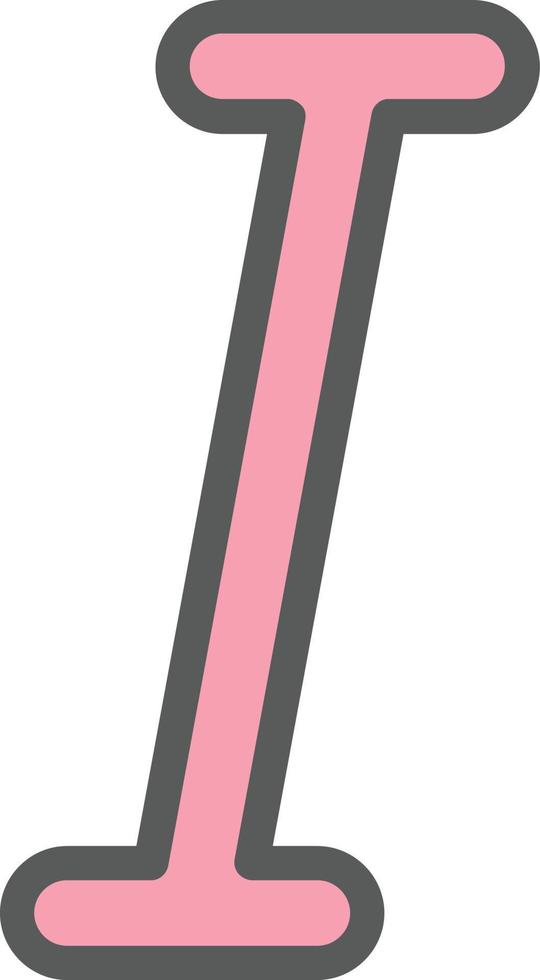 diseño de icono de vector cursiva