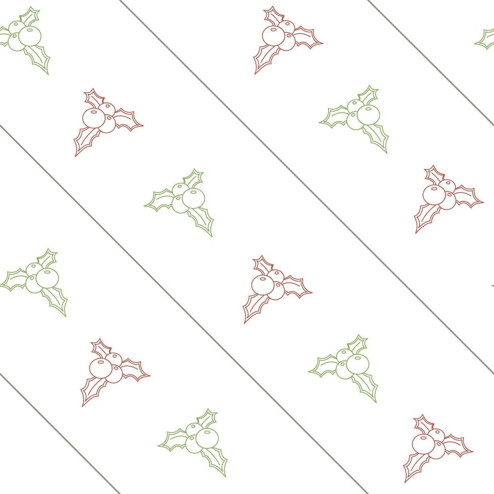 Vector hand drawn seamless pattern. Christmas, winter doodle elements. Isolated on white background. Trees, wreaths, presents, sweets, gingerbread. For background, print, textile, fabrics, gift bags