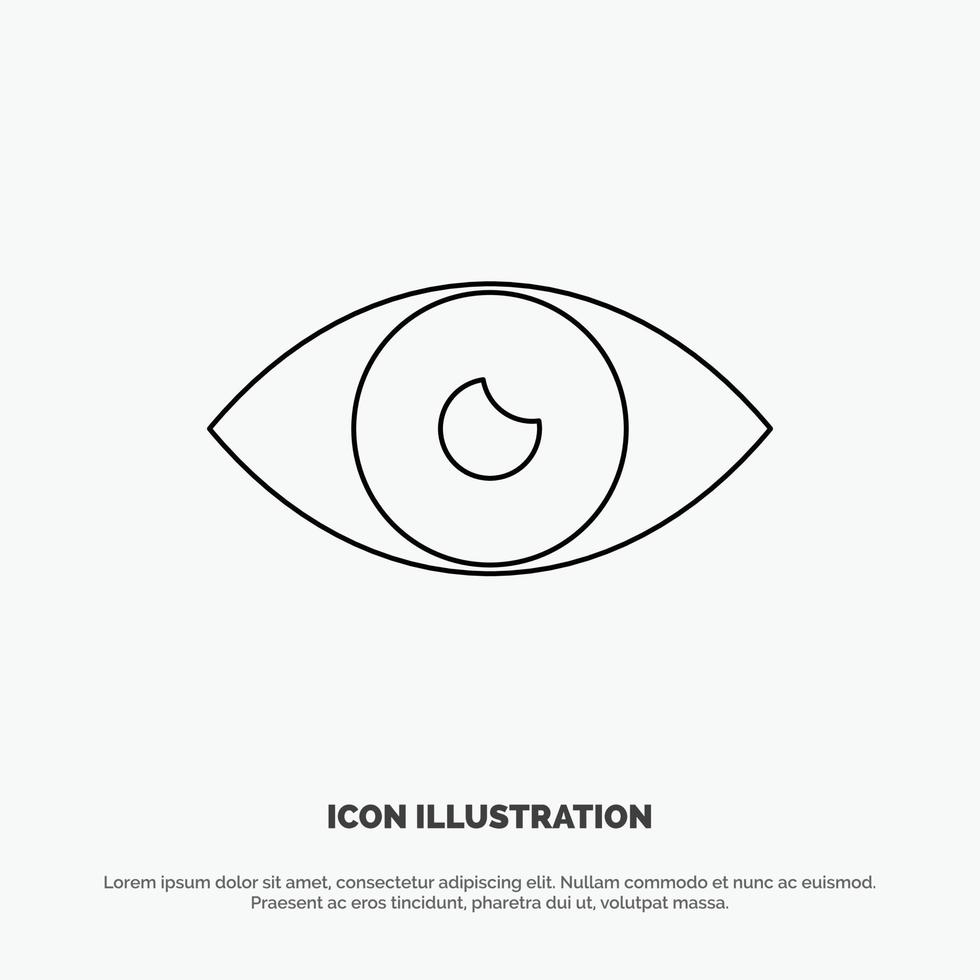 App Basic Icon Design Eye Mobile Line Icon Vector