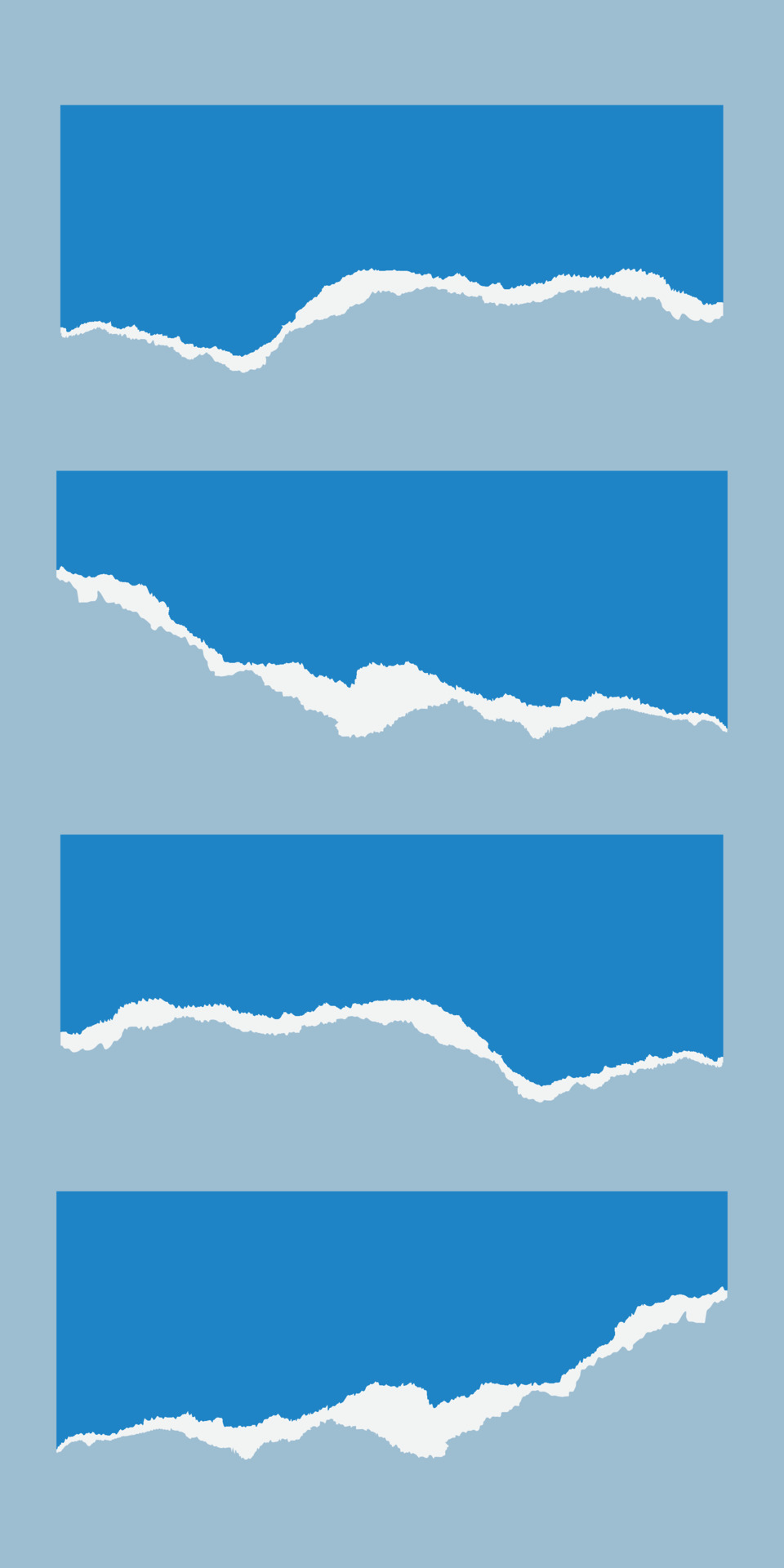 Blue color torn paper design vector background set 14976383 Vector Art
