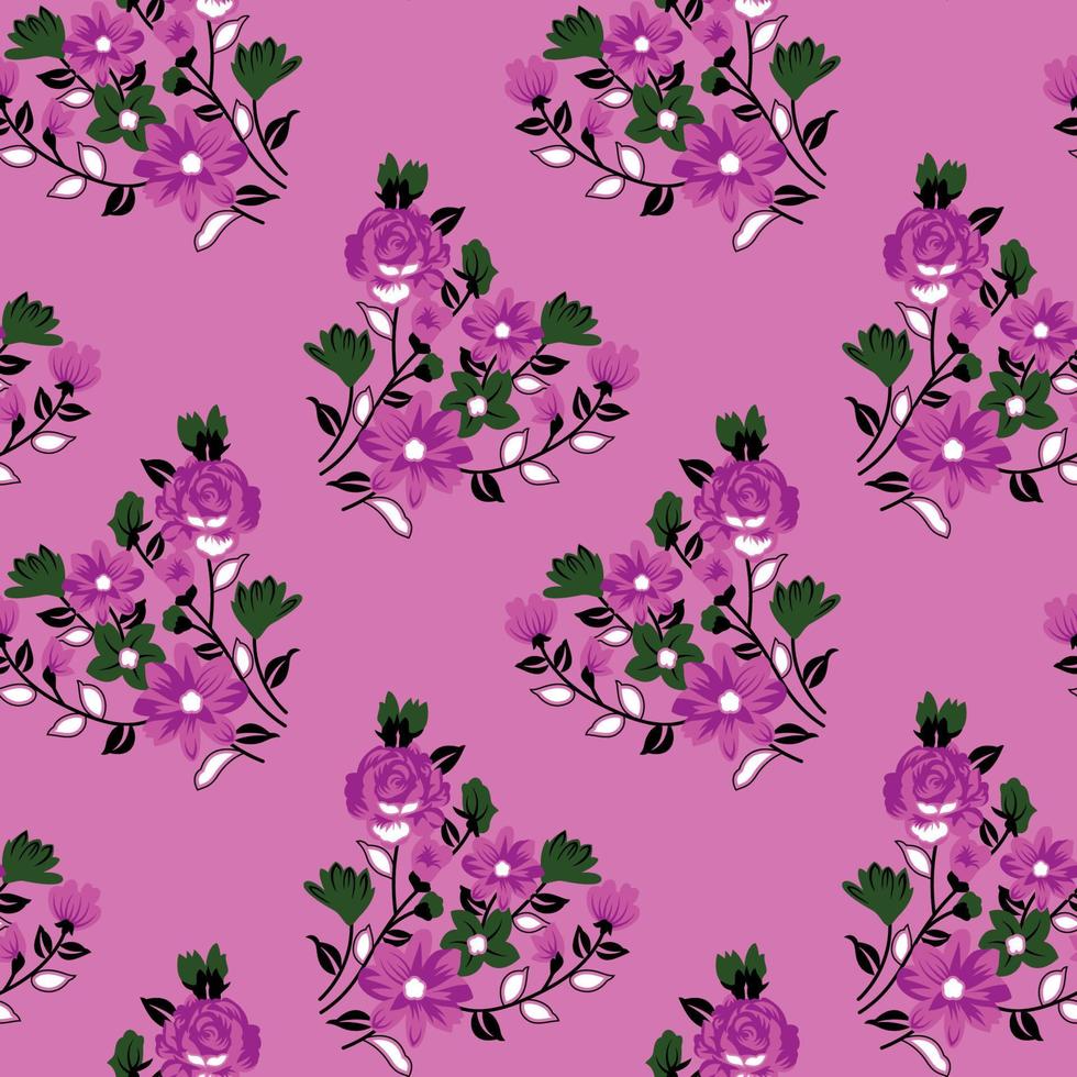 hermosos patrones de flores de acuarela sobre fondo colorido. patrón de diseño vector