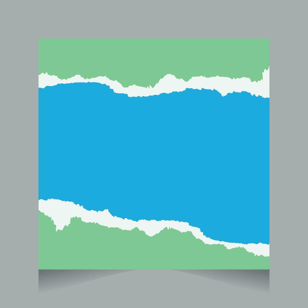 Torn paper edge for social media post vector