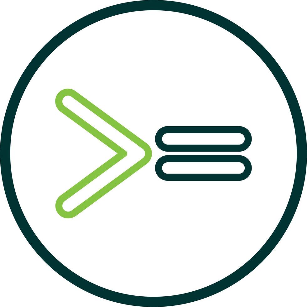 Greater Than Equal Vector Icon Design