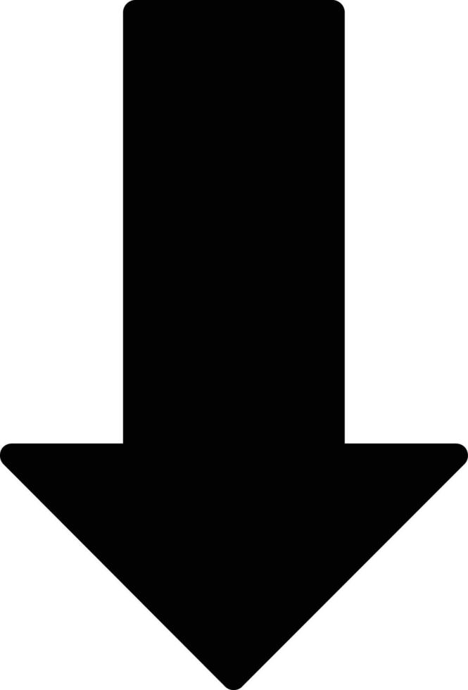 Long Arrow Alt Down Vector Icon Design