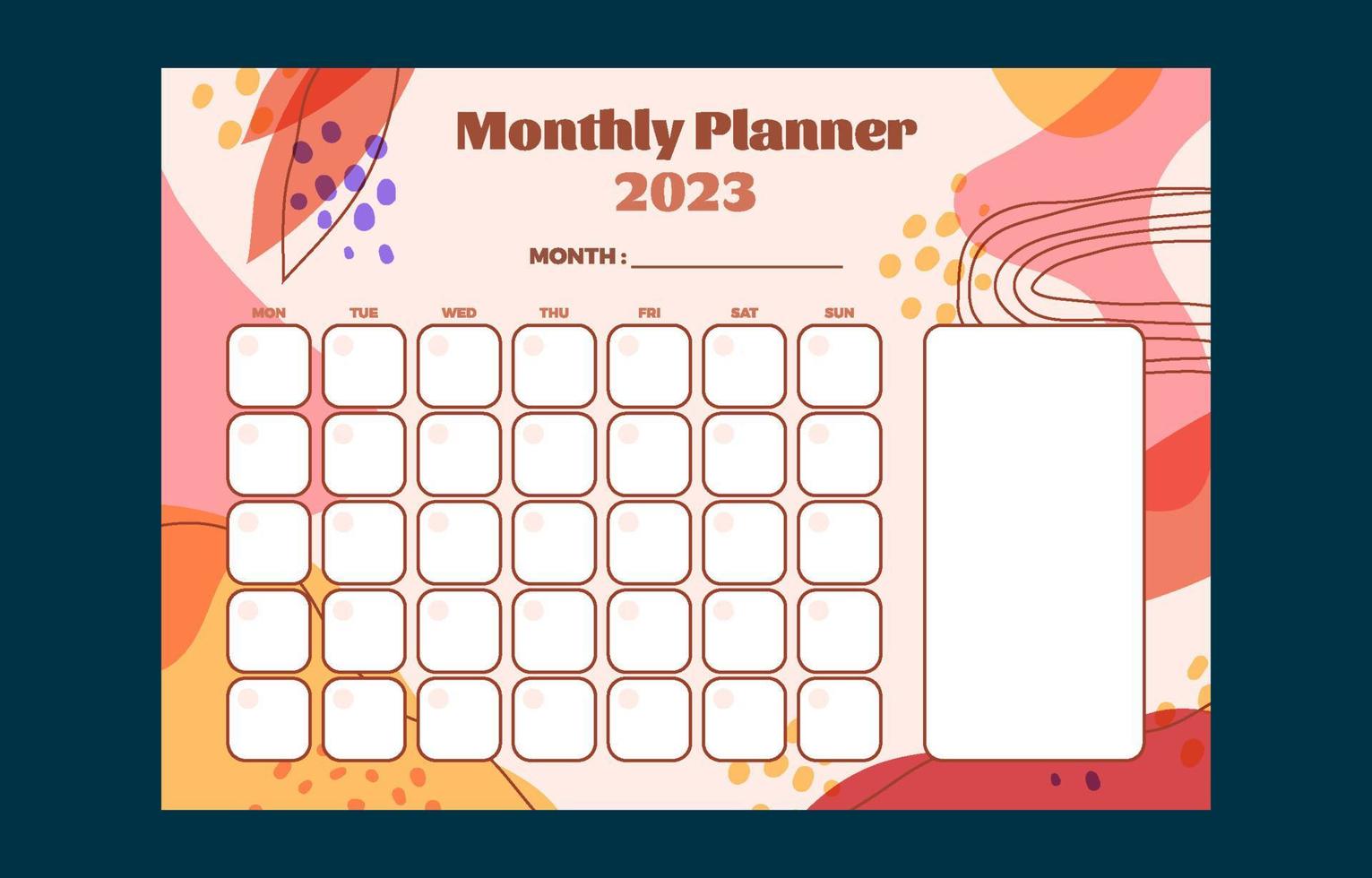 Monthly Timeline Template vector