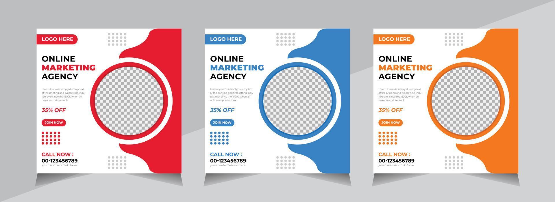 Social Media banner Design, Business Social Media Post Template, Web Banner, Unique Editable, Free Vector