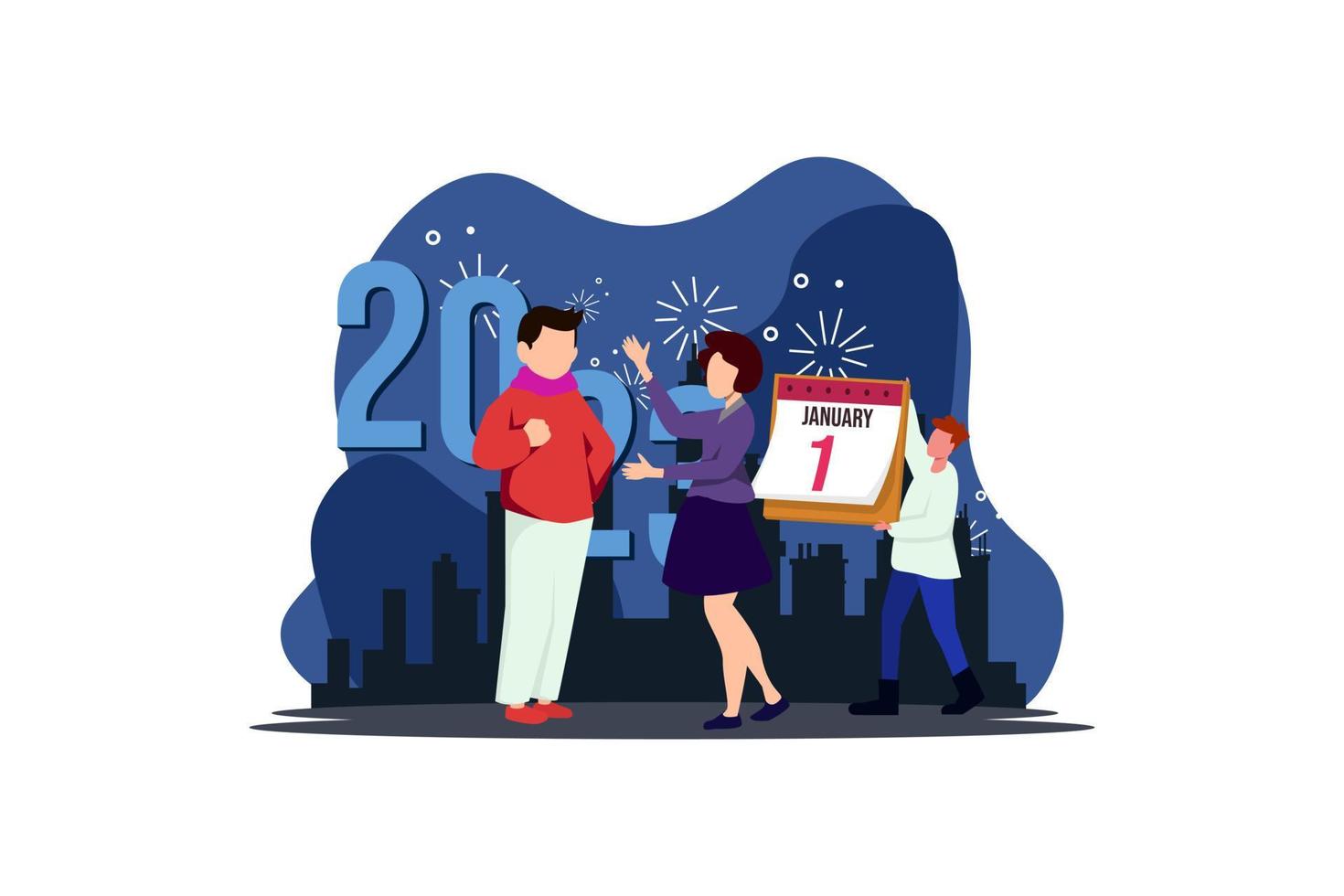 Resolution of 2023 Flat Design vector