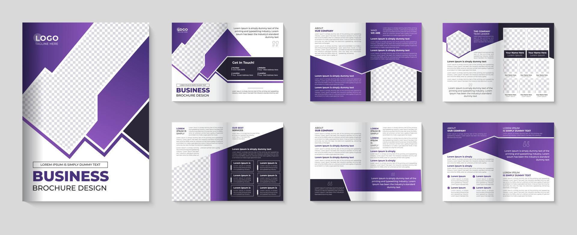 Corporate brochure template with minimalist Company leaflet design for agency pro download vector