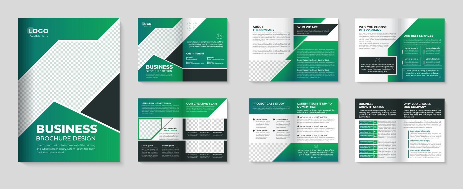 Business brochure template with minimalist presentation magazine design for agency vector