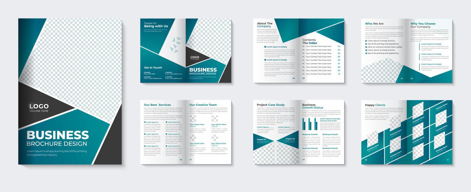plantilla de folleto corporativo y diseño de folleto de portada de perfil de empresa de folleto minimalista para agencia comercial vector
