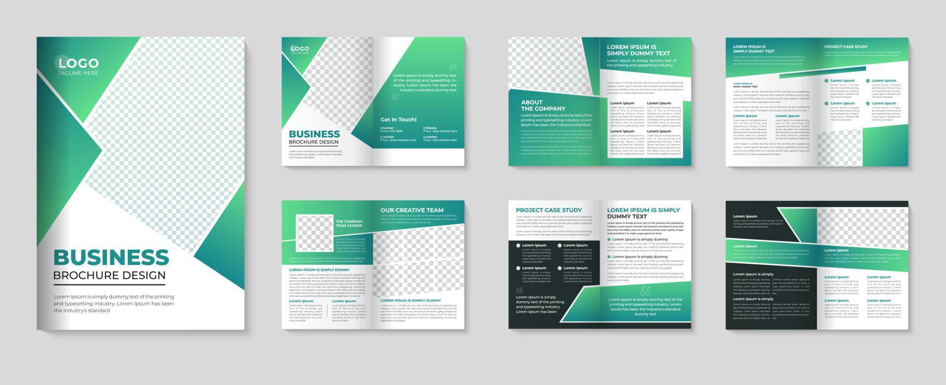 Business brochure template with minimalist presentation magazine design for agency vector