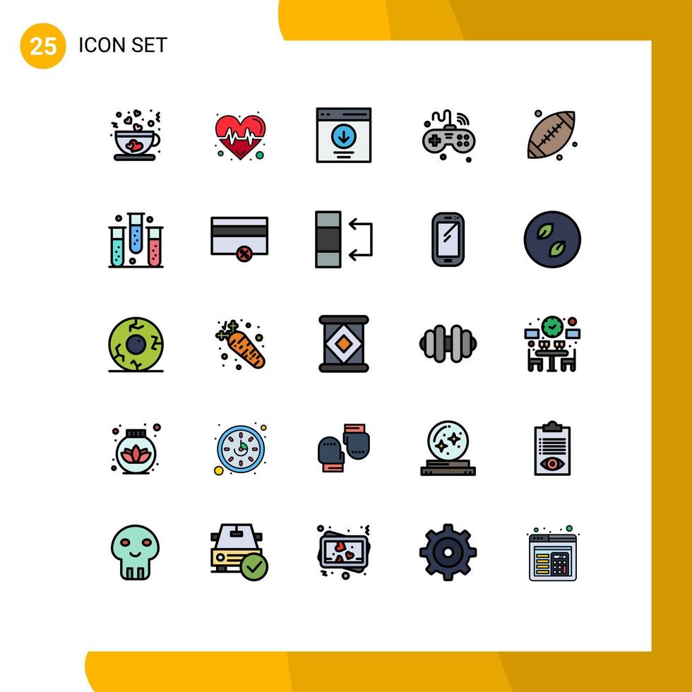 User Interface Pack of 25 Basic Filled line Flat Colors of wifi iot communication internet user Editable Vector Design Elements