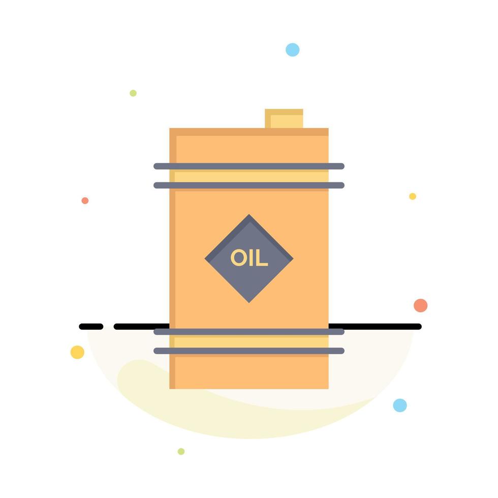 Barrel Oil Oil Barrel Toxic Business Logo Template Flat Color vector