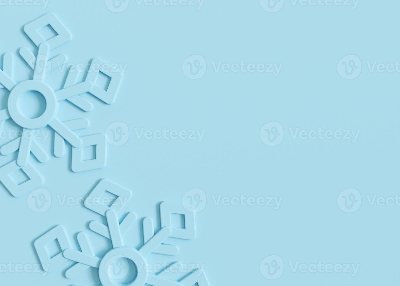 Beautiful blue Christmas background. Trendy Xmas backdrop, mock up. Modern design. Empty space for text, advertising or logo. Copy space. Template for greeting, invitation card. 3d rendering. photo