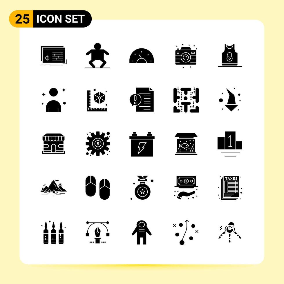 25 iconos creativos para el diseño moderno de sitios web y aplicaciones móviles receptivas 25 signos de símbolos de glifo sobre fondo blanco paquete de 25 iconos fondo de vector de icono negro creativo