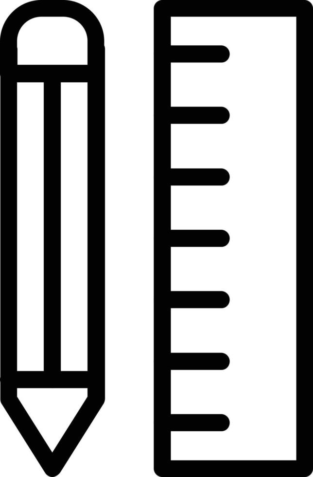 Pencil Ruler Vector Icon Design